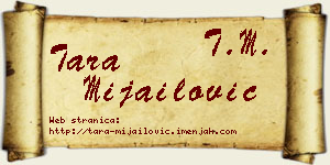 Tara Mijailović vizit kartica